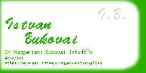 istvan bukovai business card